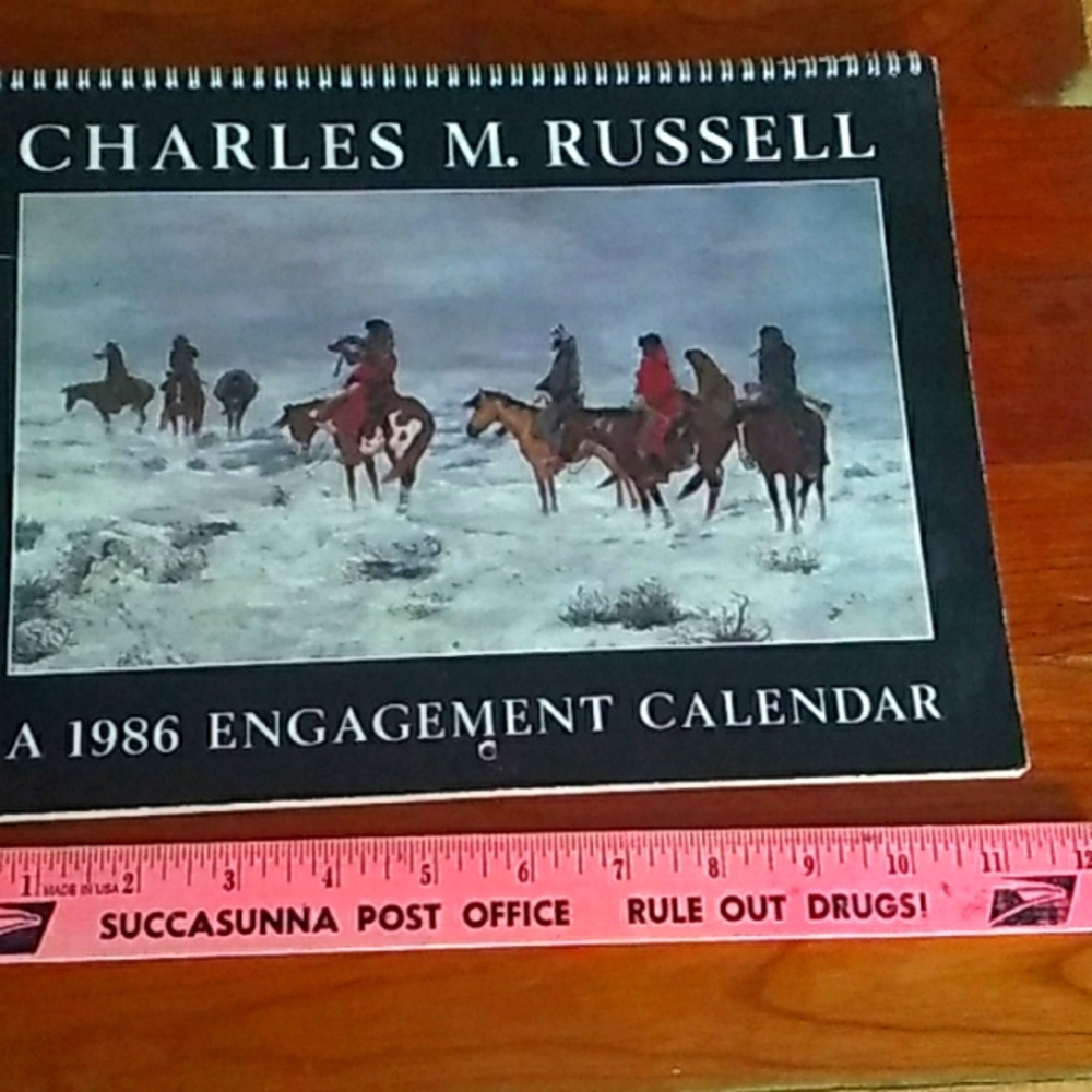 🫎 Charles M Russell Paintings 1986 Calendar VINTAGE COLLECTION